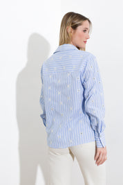 Camicia a righe ricamata - Compagnia Italiana