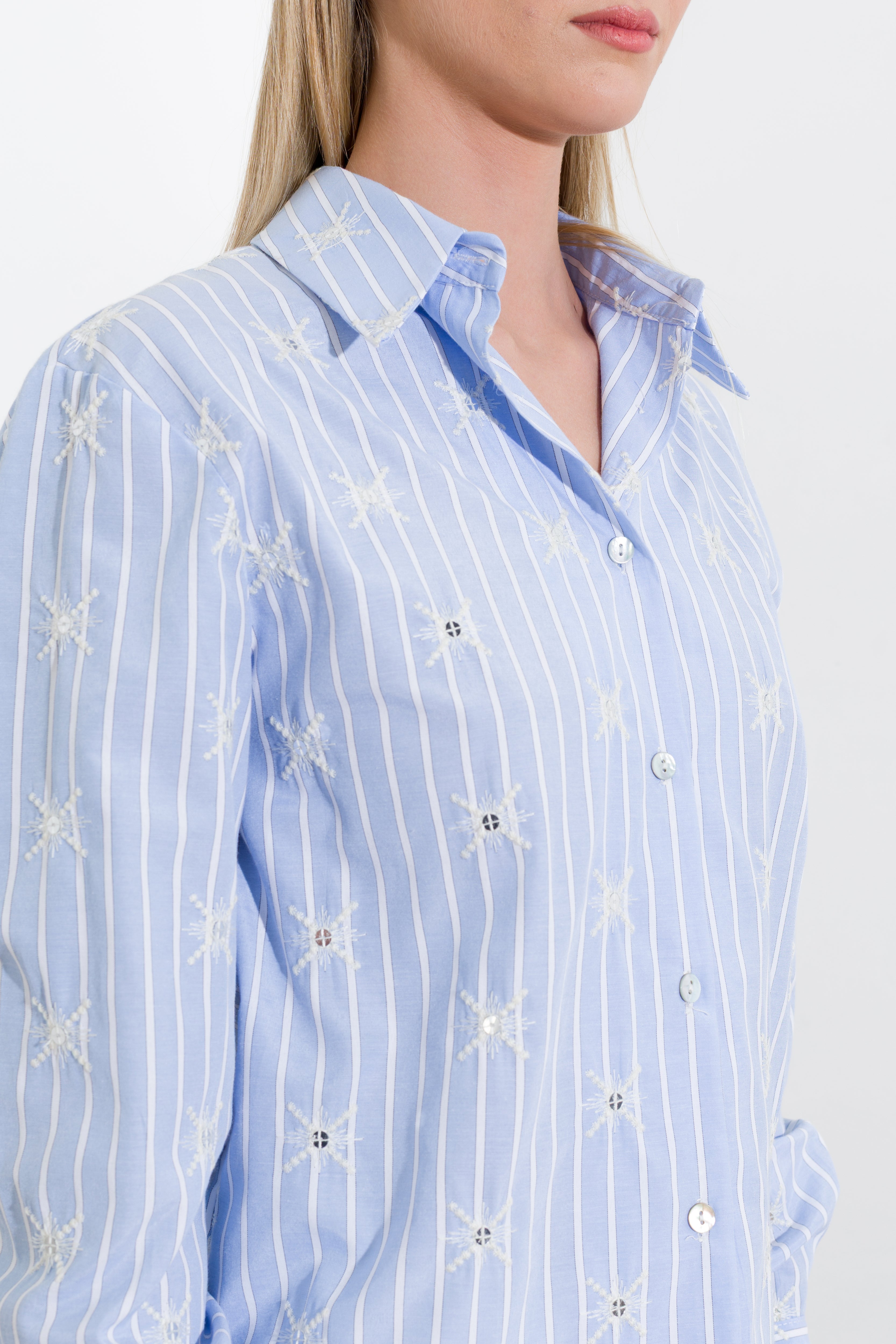 Camicia a righe ricamata - Compagnia Italiana