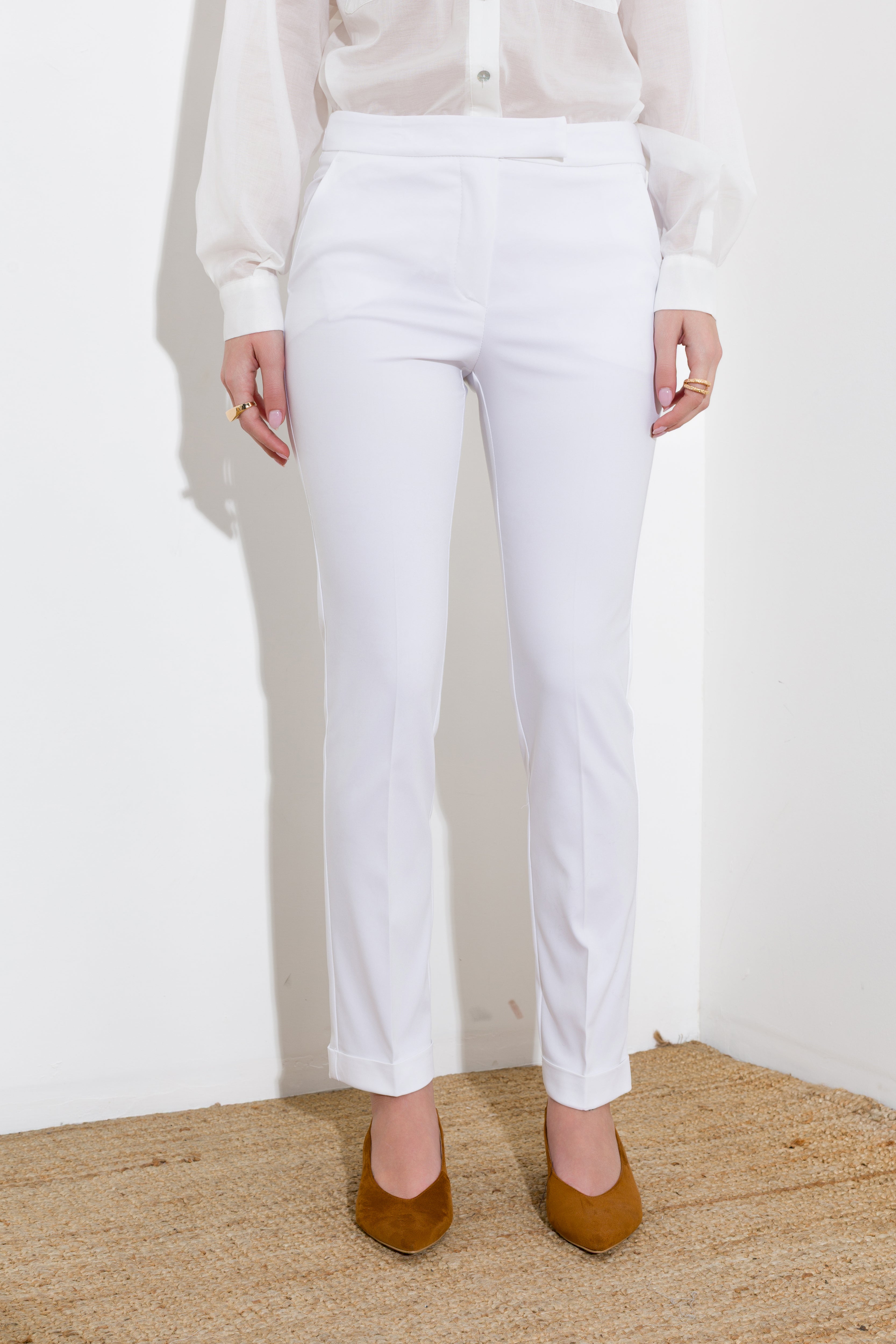 Double cotton trousers
