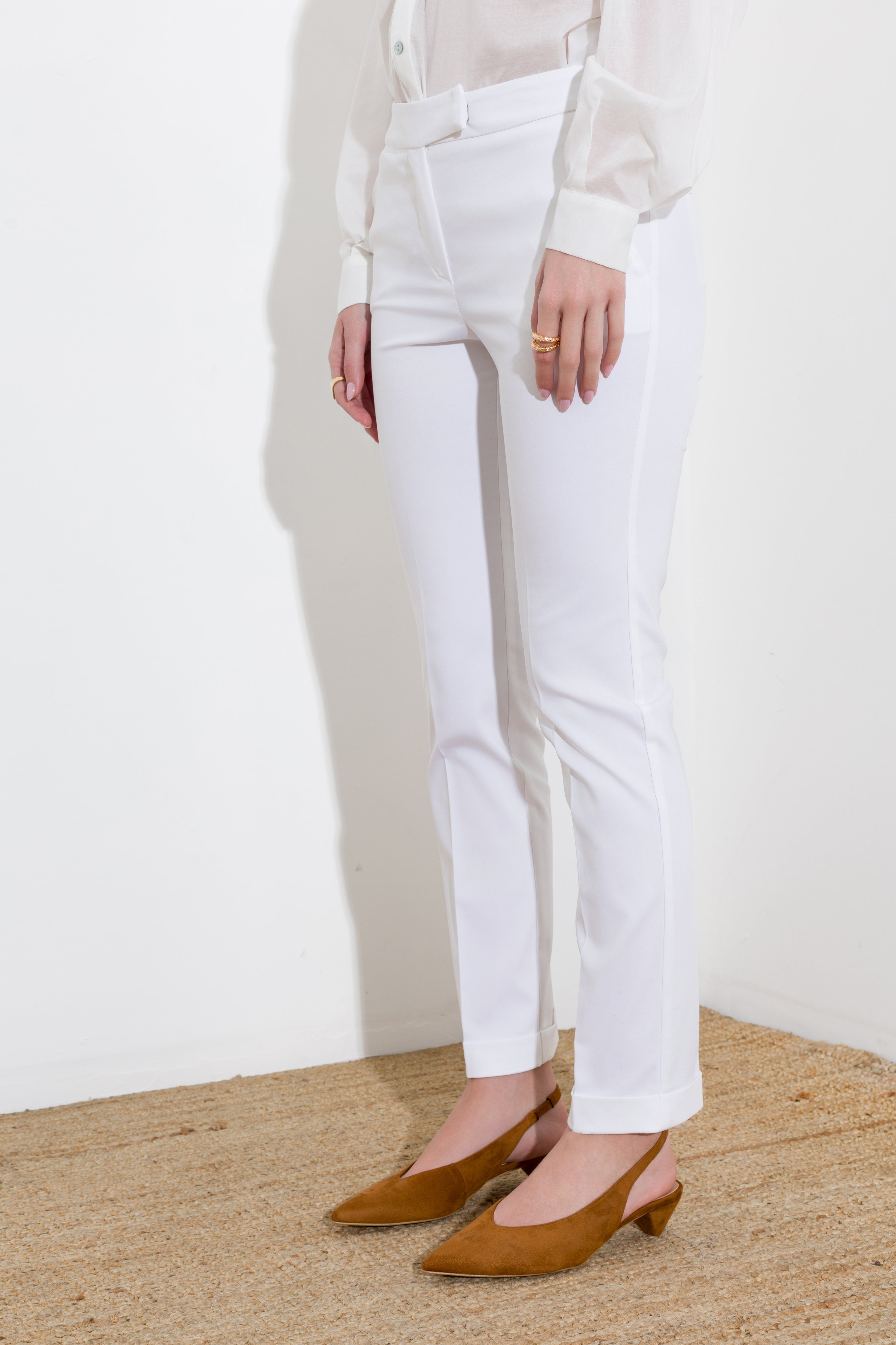 Double cotton trousers