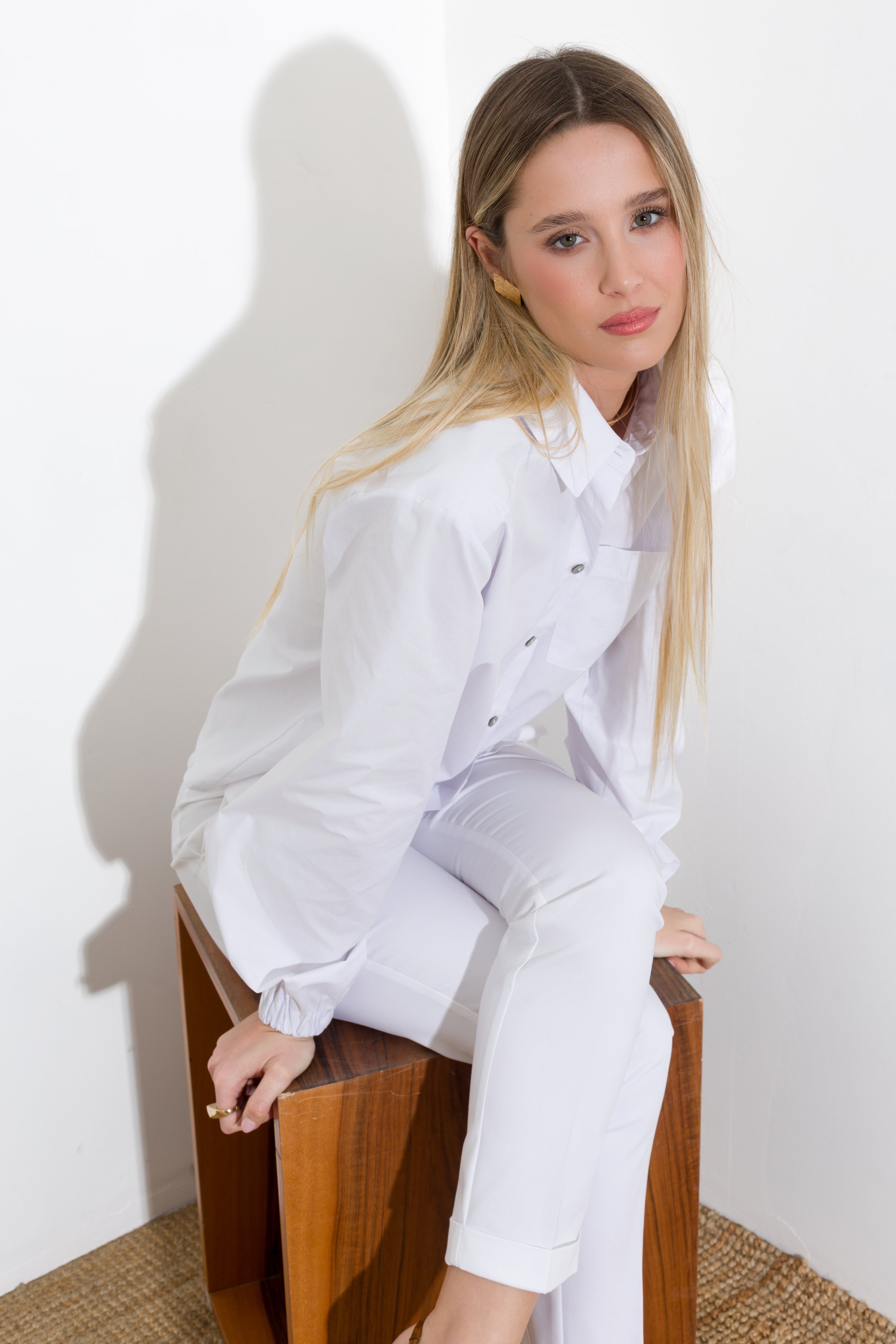 Double cotton trousers