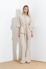 Embroidered blend trousers