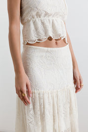 Gonna lunga con cotone e paillettes