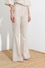 Embroidered blend trousers