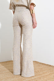 Embroidered blend trousers