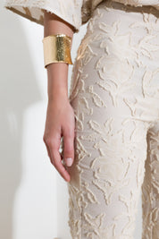 Embroidered blend trousers