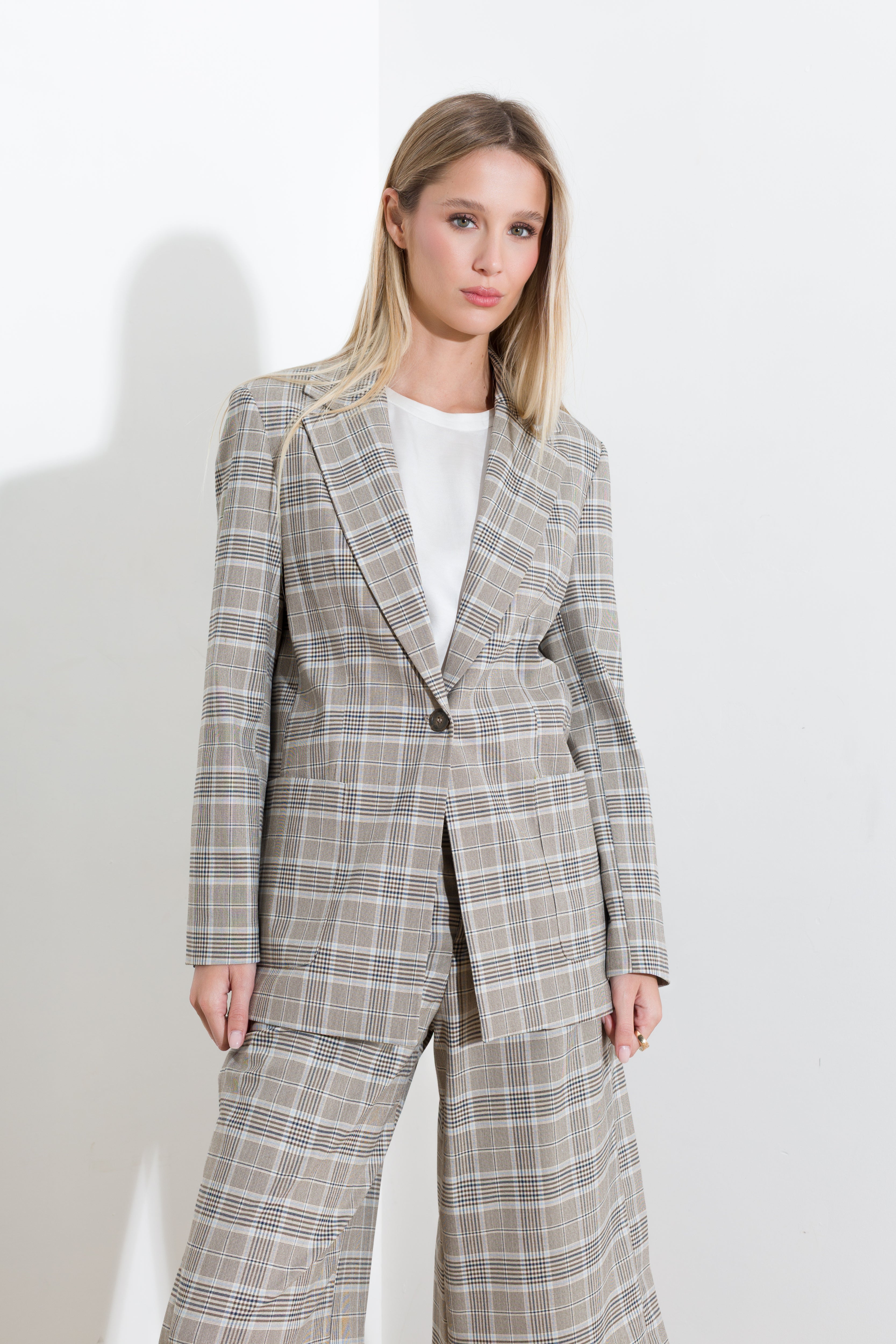 Blazer stampa galles