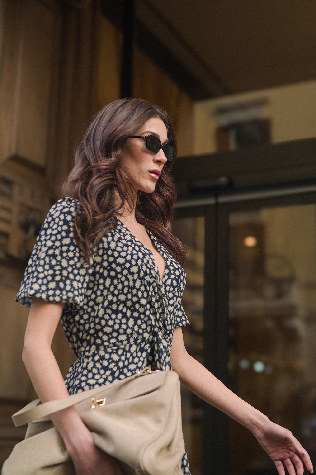 Abito lungo stampa micro margherita | Uncategorized da donna