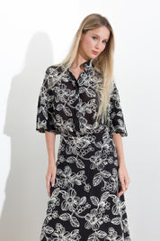 Tencel shirt with embroidery