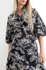 Tencel shirt with embroidery