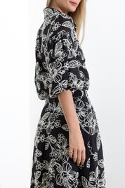 Tencel shirt with embroidery