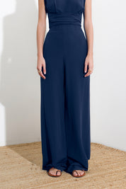 Pantalone palazzo in lino viscosa