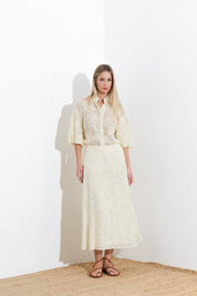 Tencel shirt with embroidery