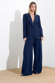 Pantalone palazzo in lino viscosa