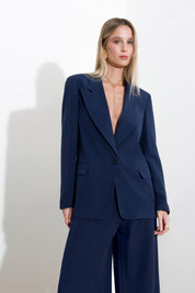 Viscose linen blazer