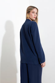 Viscose linen blazer