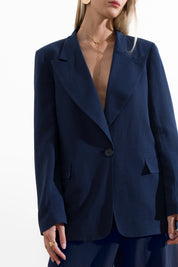 Viscose linen blazer