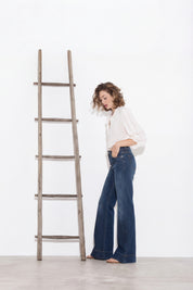 Pantalone in denim palazzo - Compagnia Italiana