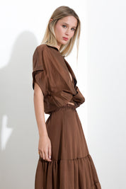 Cropped Tencel Shirt