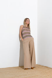 Top in viscosa lurex a righe