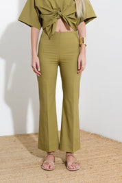 Pantalone a trombetta in cotone