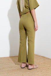 Pantalone a trombetta in cotone