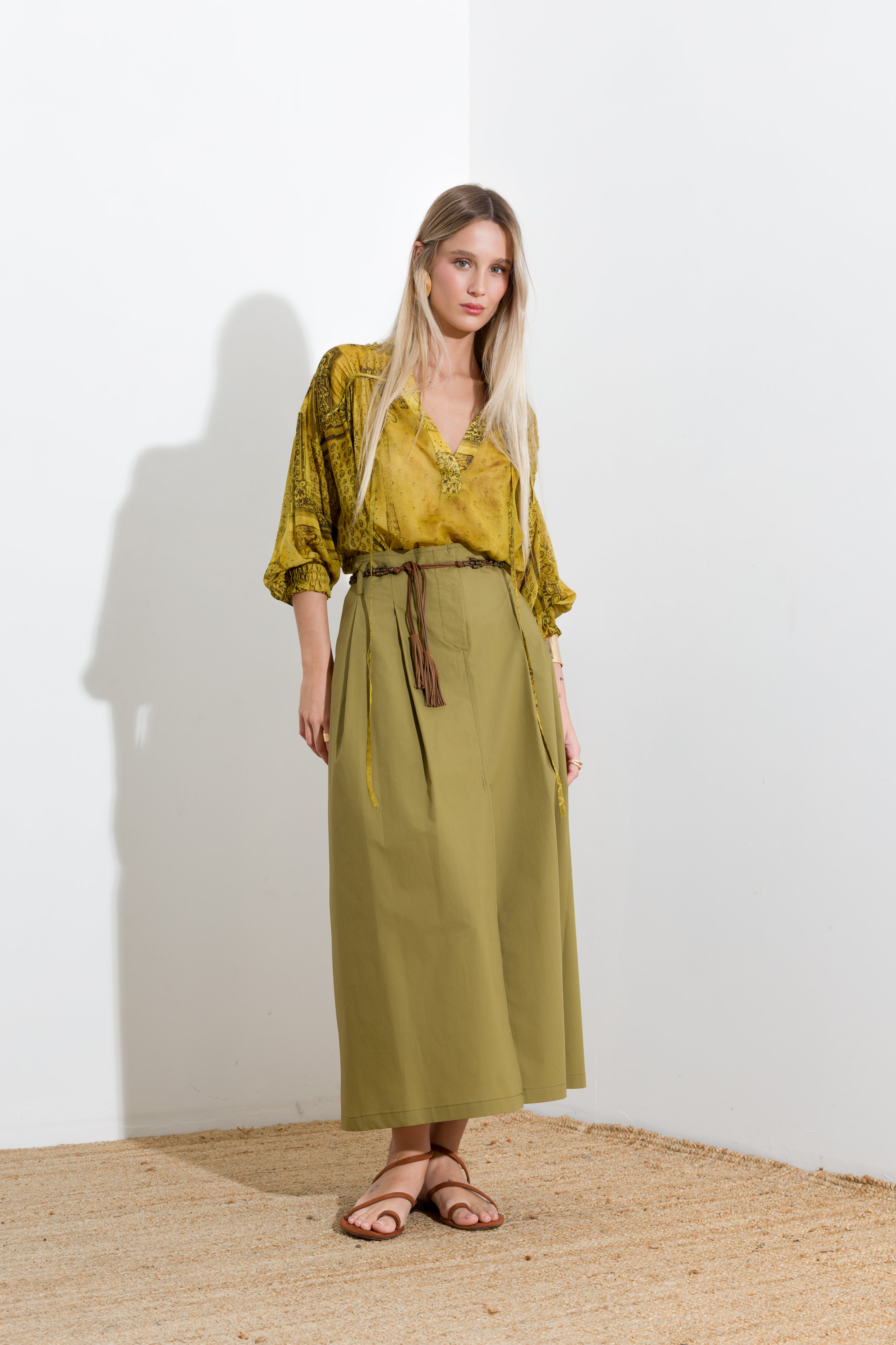 Blusa in georgette stampa bandana
