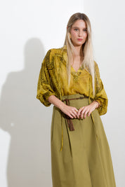 Blusa in georgette stampa bandana