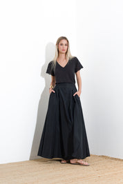 Slub viscose T-shirt