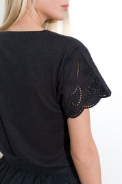 Slub viscose T-shirt