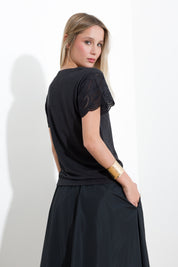 Slub viscose T-shirt