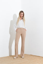 Pantalone flare in tecnico