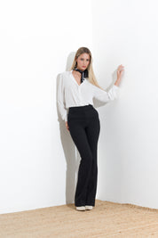 Pantalone flare in tecnico