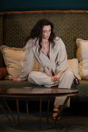 Caban cinturato in diagonale fluido | Uncategorized da donna