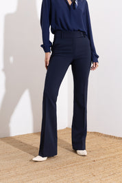 Technical flared trousers