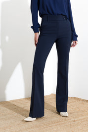 Technical flared trousers