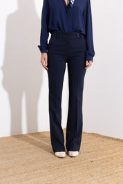 Technical flared trousers