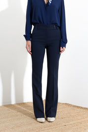 Technical flared trousers