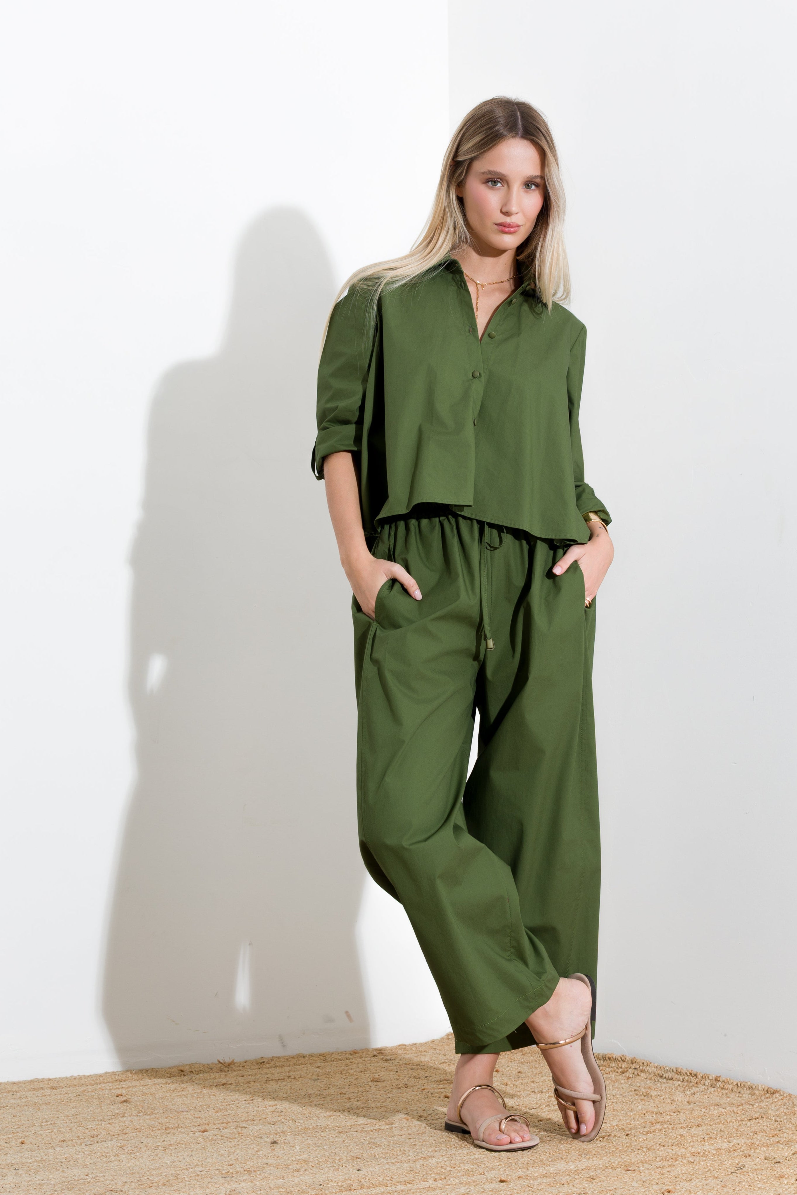 Oversized cotton shirt
