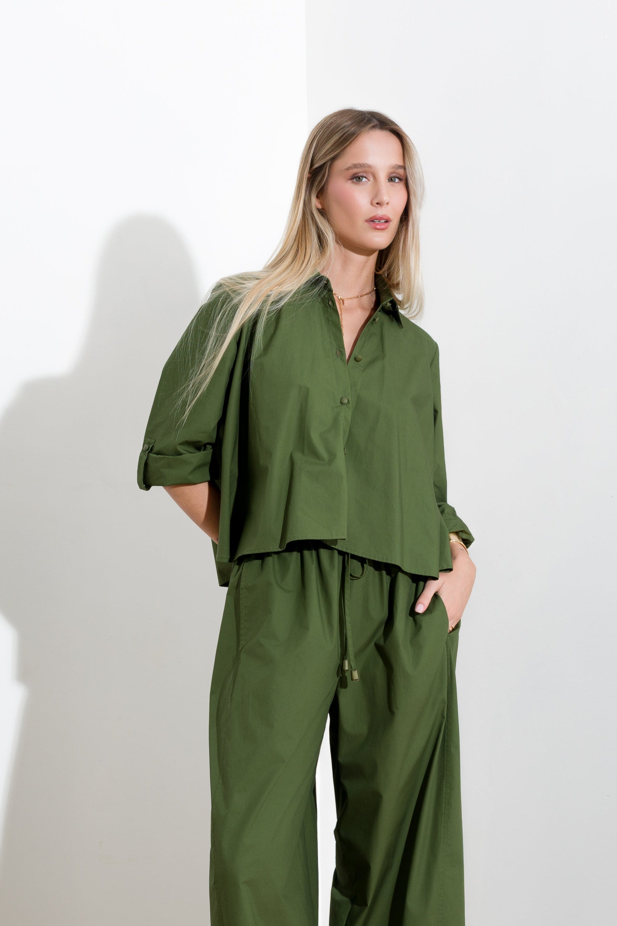 Oversized cotton shirt