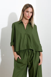 Oversized cotton shirt