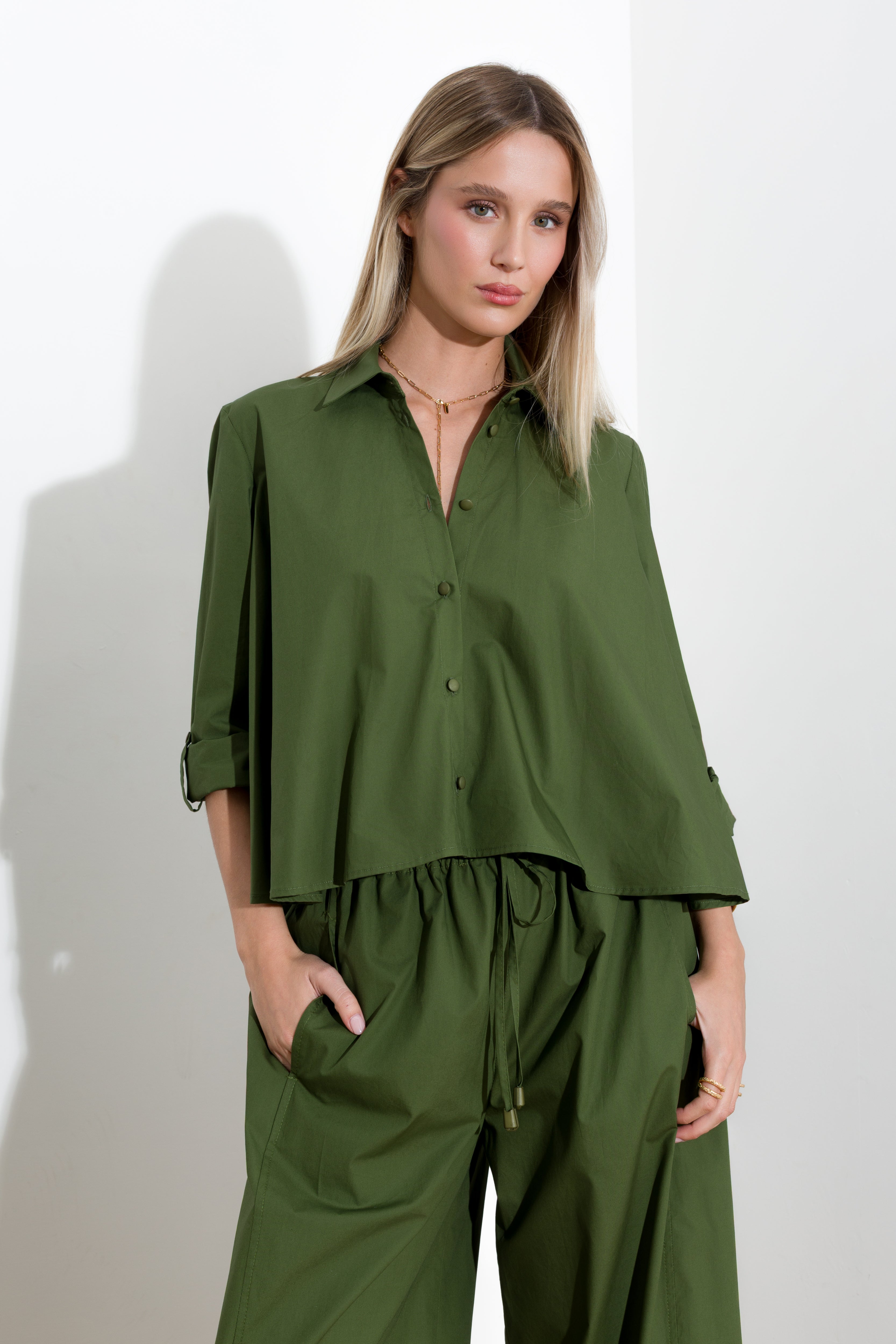 Oversized cotton shirt