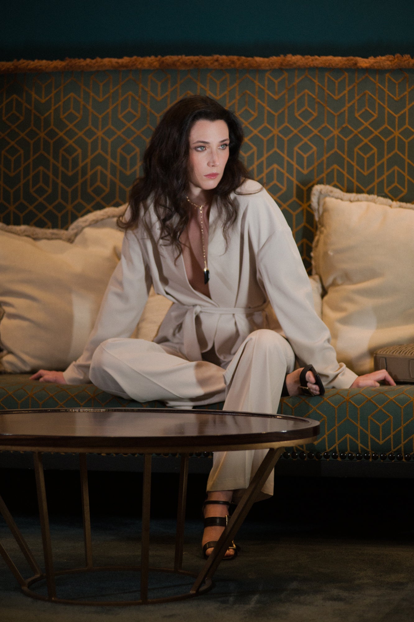 Pantalone in diagonale fluido a gamba larga | Uncategorized da donna