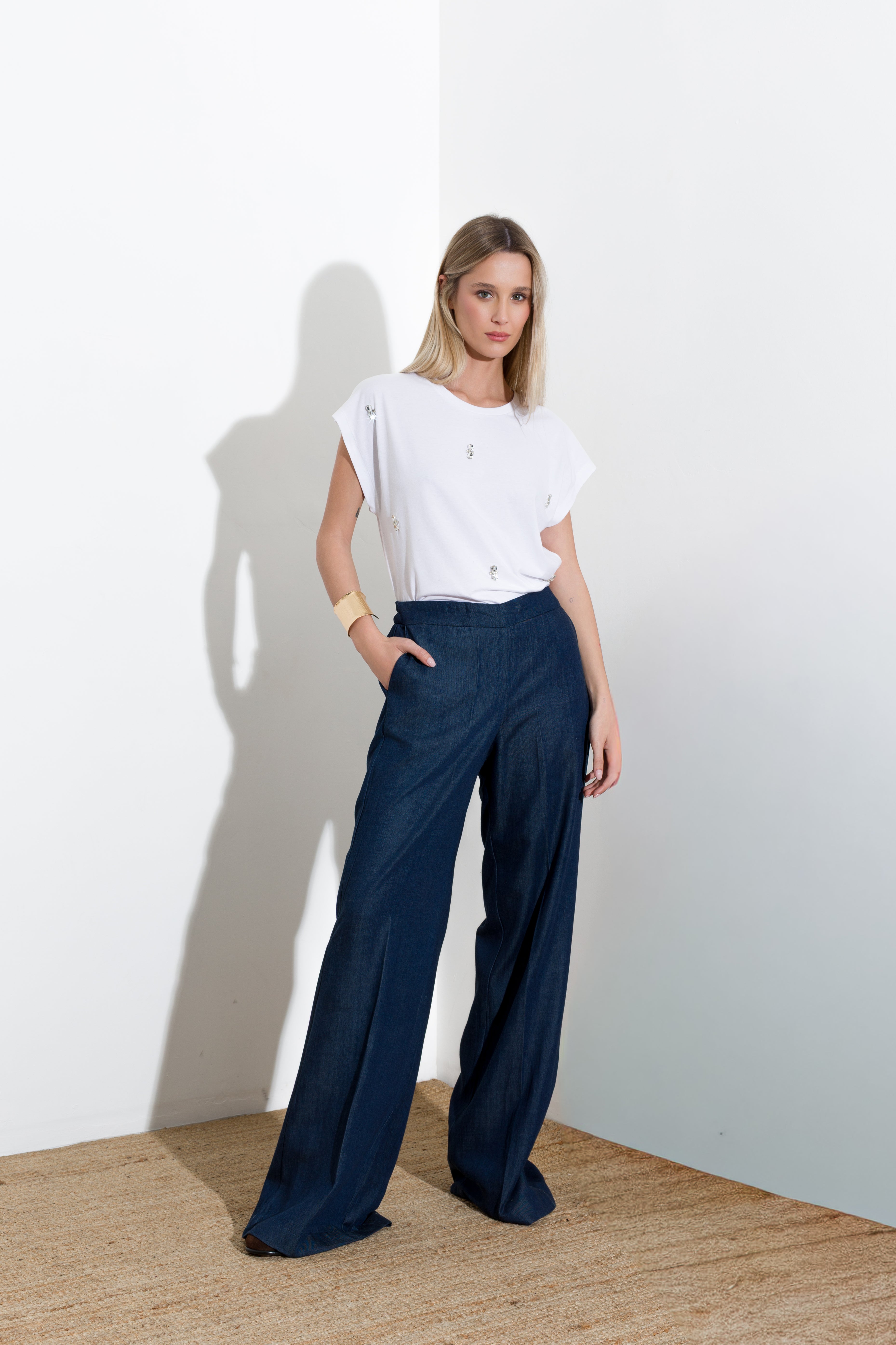 Pantalone effetto denim - Compagnia Italiana
