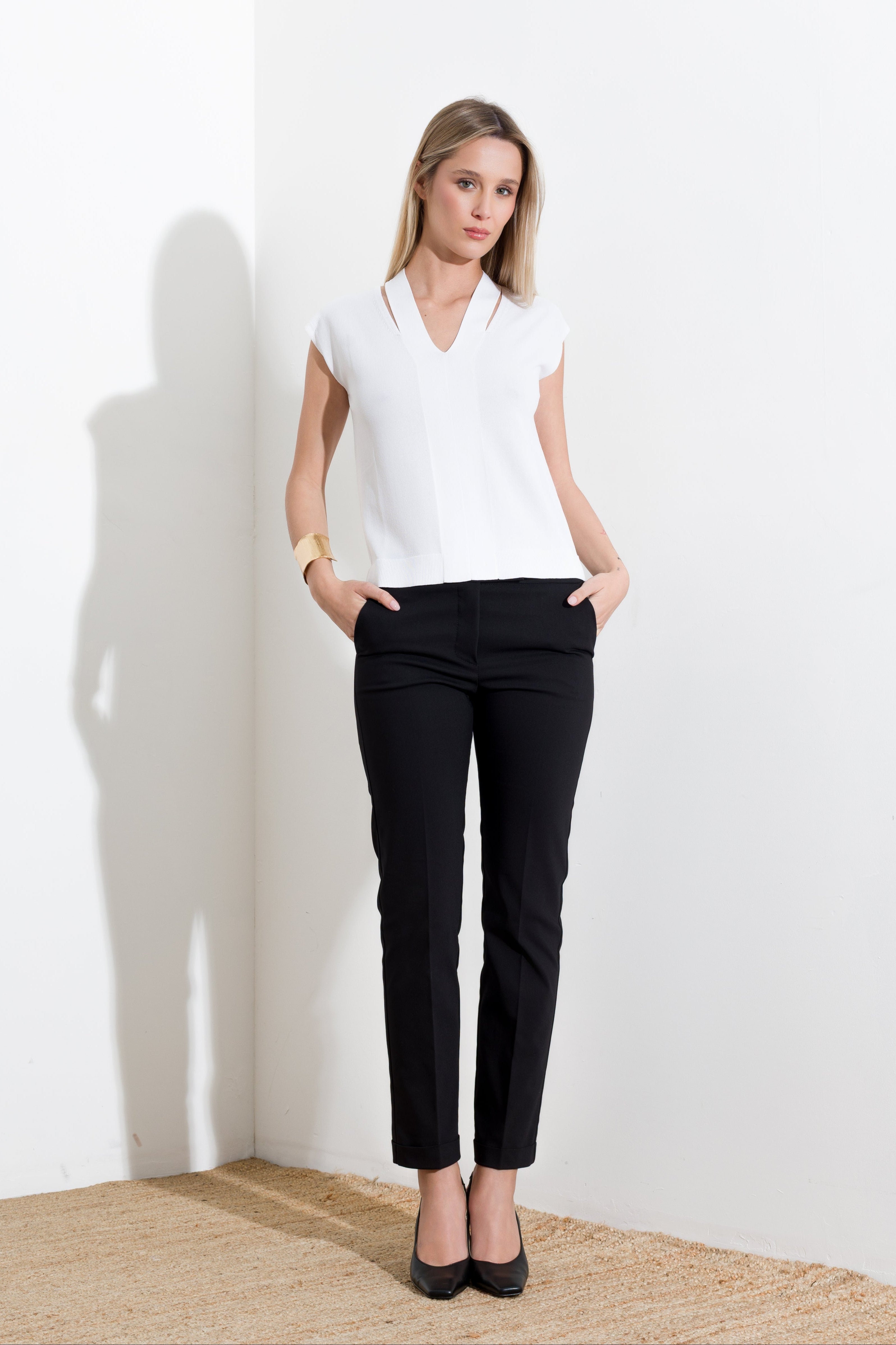 Double cotton trousers