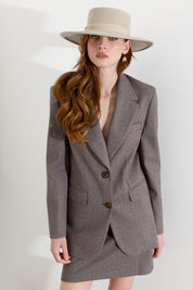 Blazer croisé en chevron
