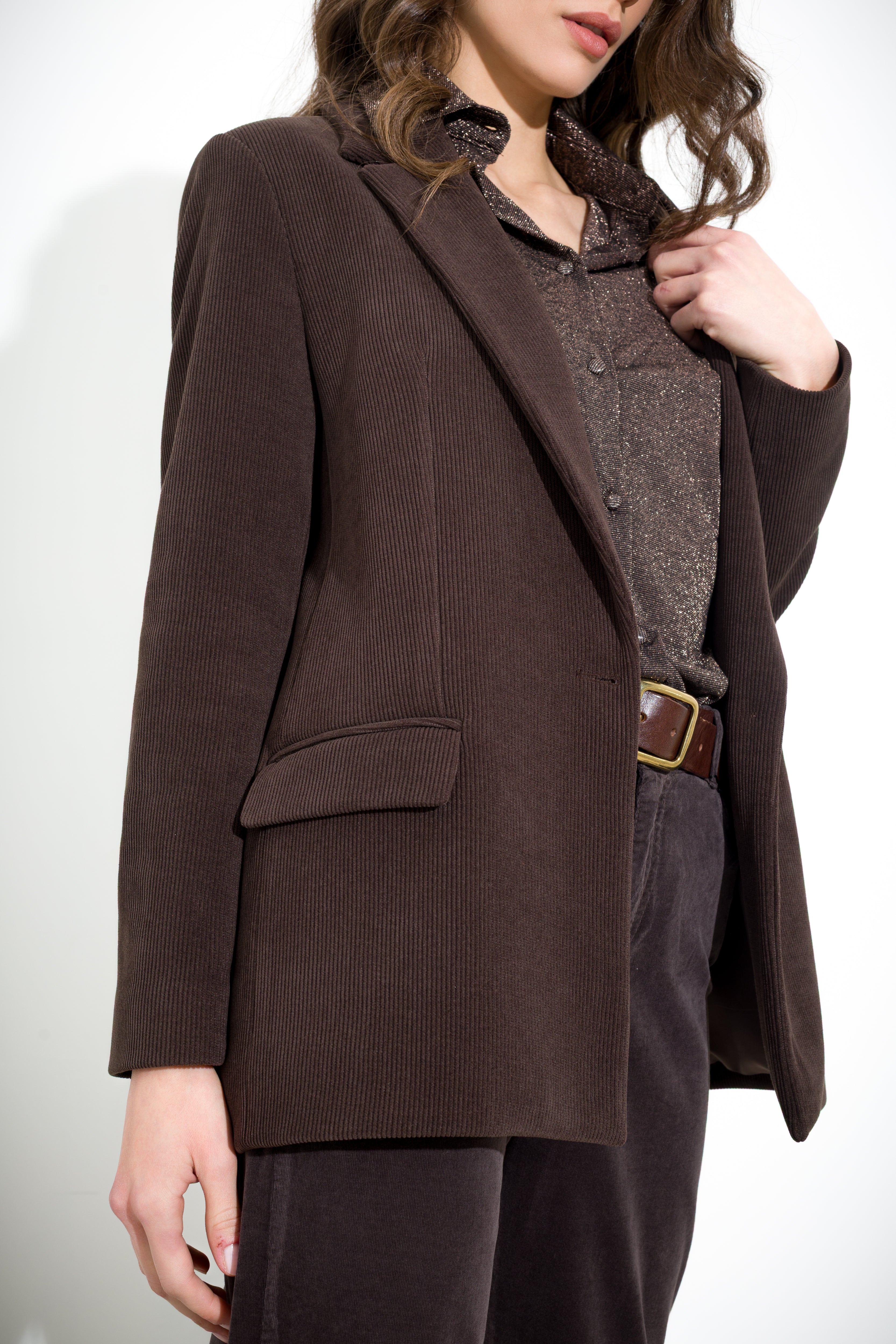 Blazer in velluto a coste