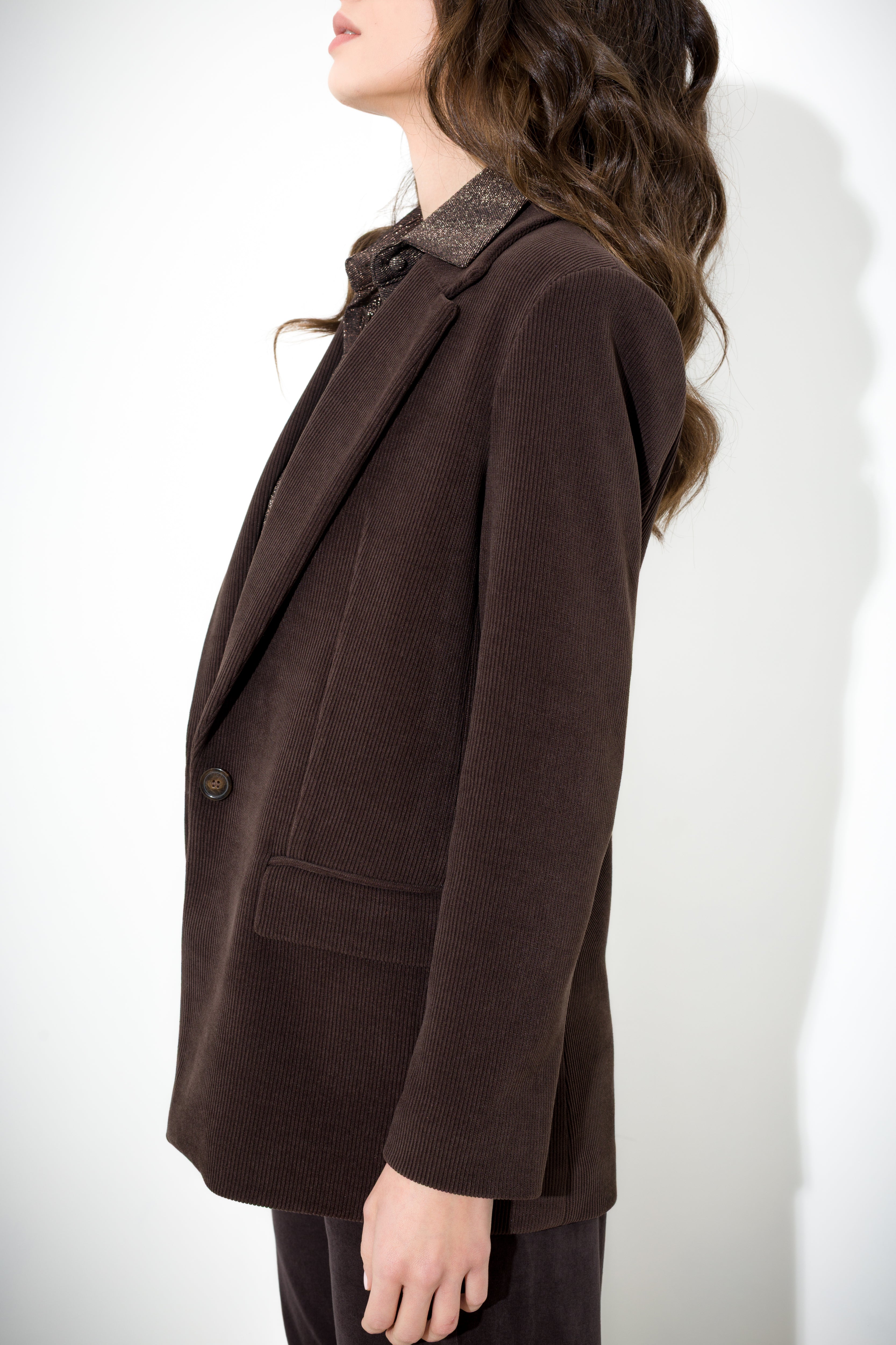 Blazer in velluto a coste