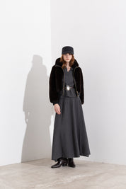 Bomber Corto in ecopelliccia.