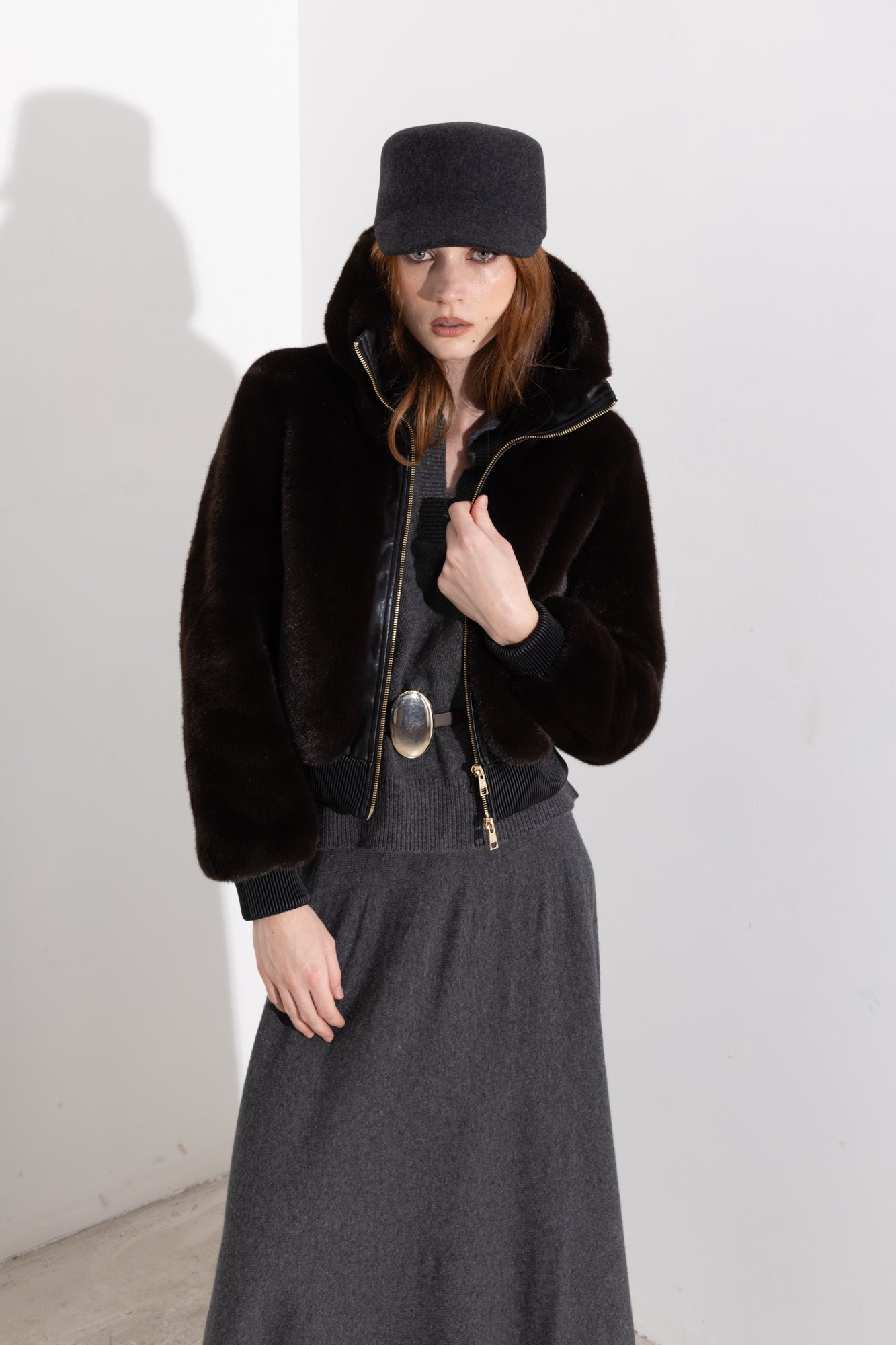 Bomber Corto in ecopelliccia.